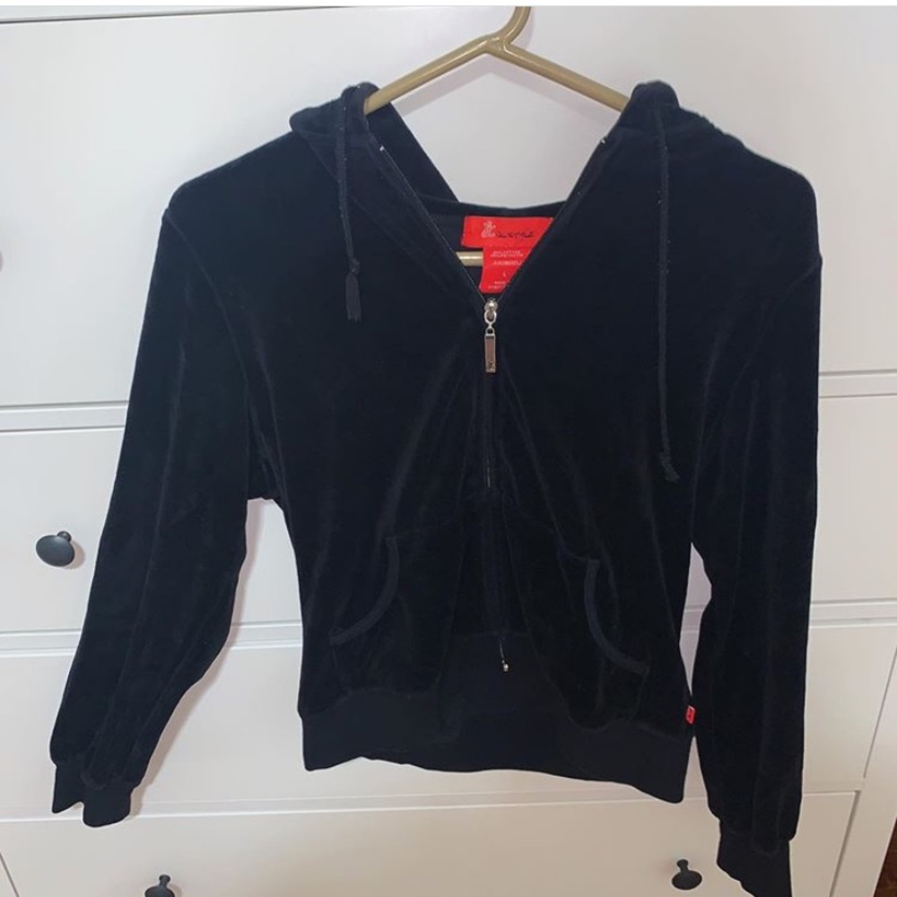 black velvet zip up